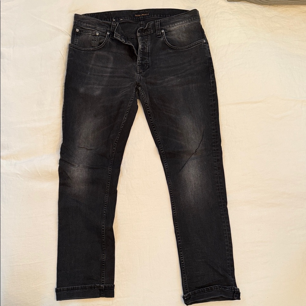 Nudie Jeans Men's Charcoal Skinny Jeans